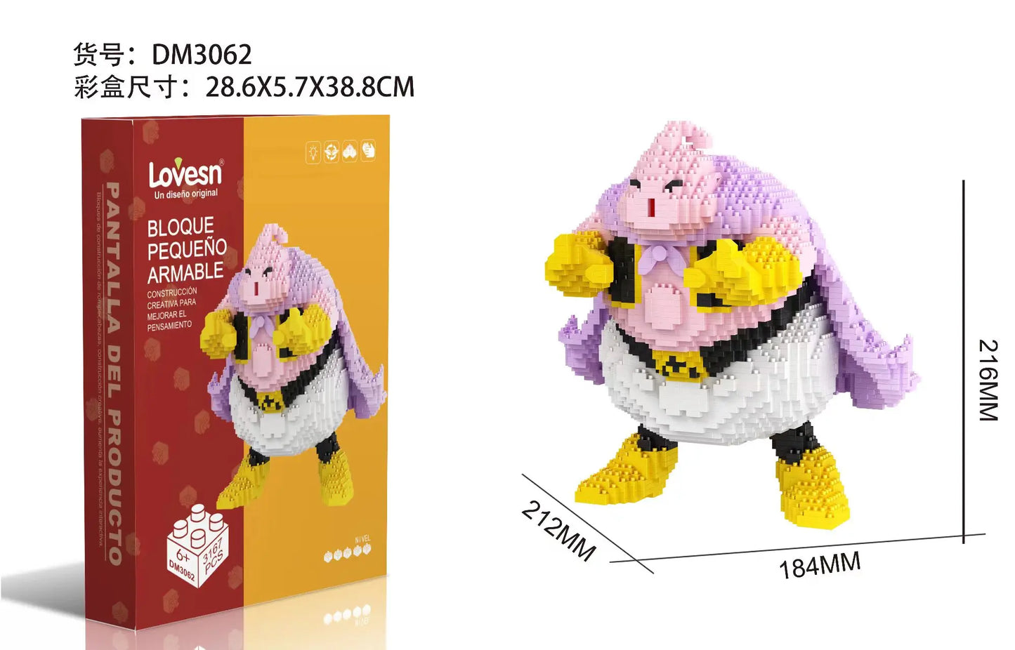 Harry Potter Micro Building Block Stitch Anime Squirtle SpongeBob Buu Hulk Assembled Model Mini Brick Figures Toys For Kids