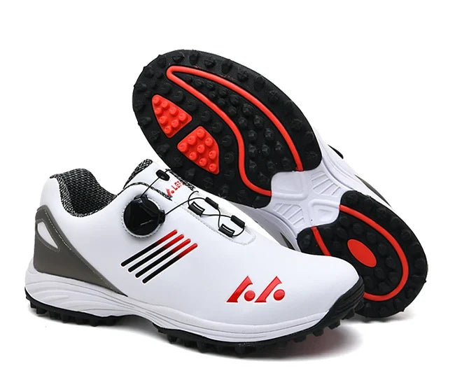 New men's golf shoes, Spinning buckle lightweight golf training shoes, Outdoor sports and leisure shoes, Breathable and non slip