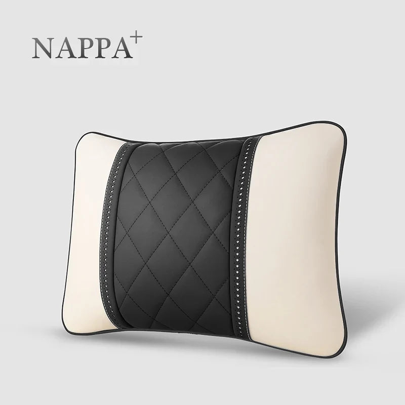 NAPPA Leather Car Seat Rest Cushion Headrest Car Neck Pillows For Mercedes Benz Maybach S-Class Headrest Lumbar Pillow Support S