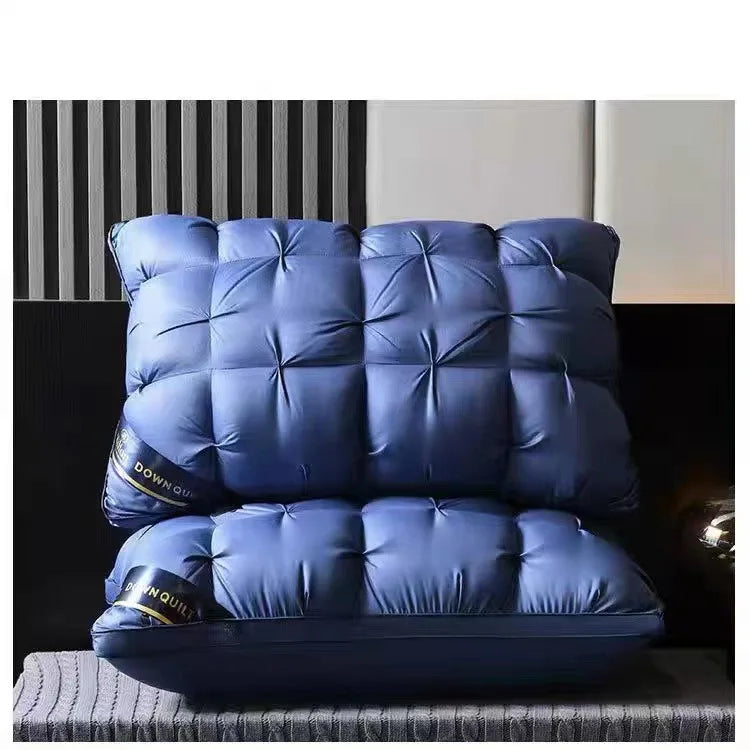 Pure Cotton 3D Bread Goose Down Feather Pillow Natural 95 White Goose Feather Guard Sleeping Neck Pillow Adult Home Hotel Use