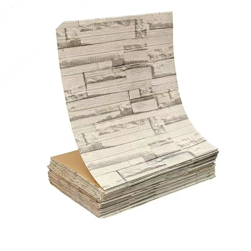 3D Self-Adhesive Wallpaper, 70cm*1/5/10m , Waterproof Brick Wall,  Living Room, Bedroom, Children's Room Home Decor