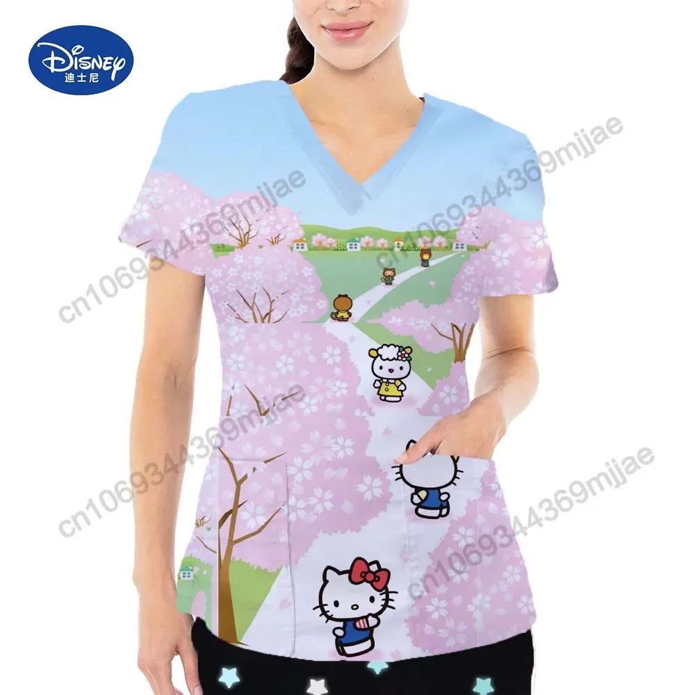 V-neck Female Clothing Women Summer 2023 Casual Wear Fashion Anime Tshirt Free Shipping 2000s Clothes Y2k Tops Women's T-shirt