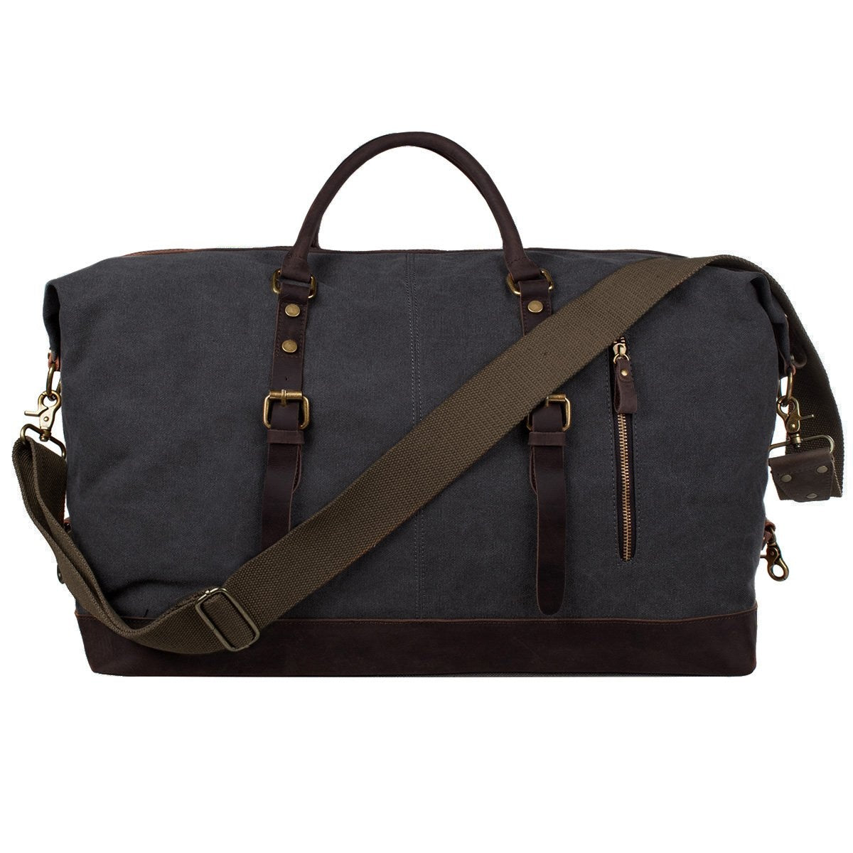 S-ZONE Oversize Canvas Duffel Weekender Bag Mens Travel Tote Handbag