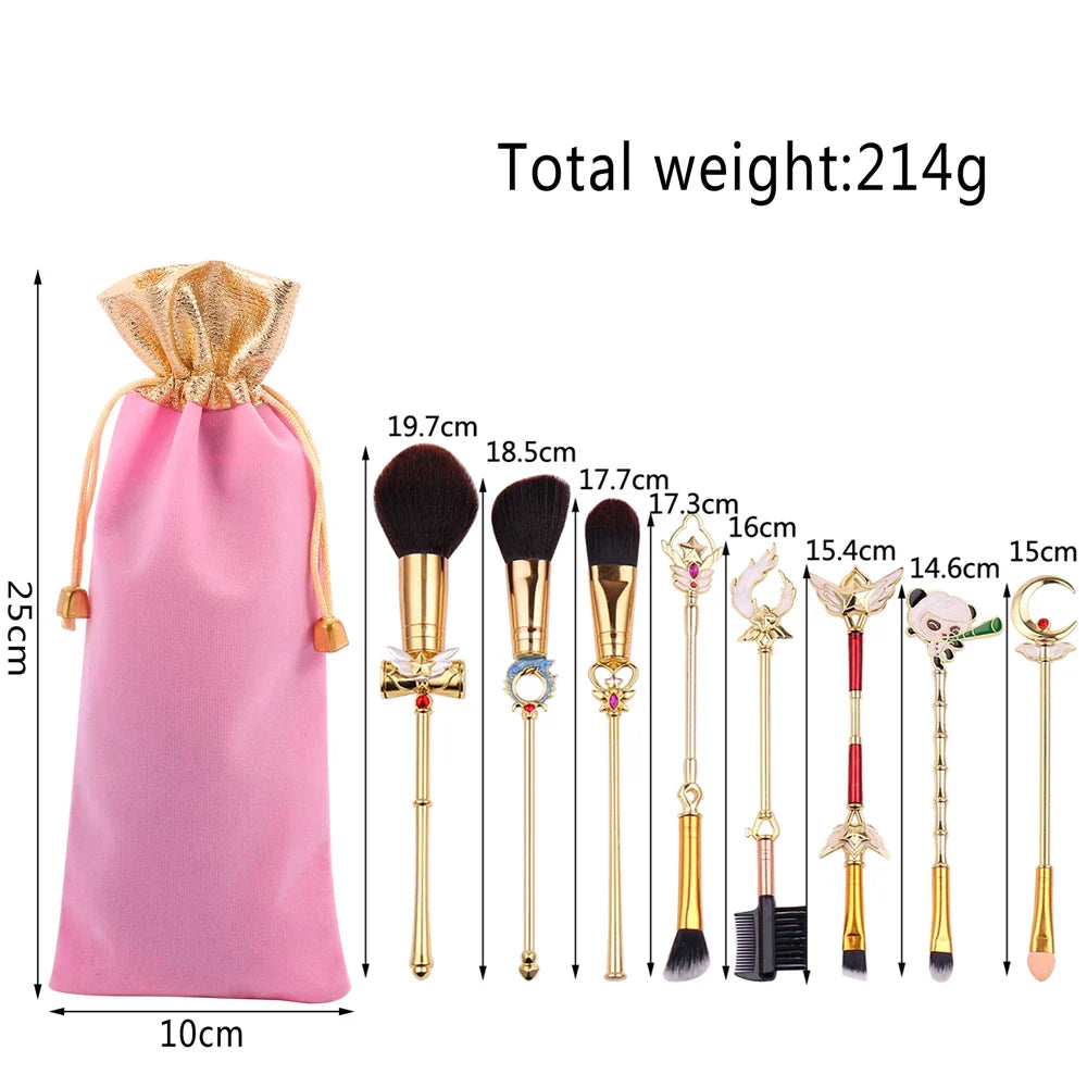 8Pcs Game League of Legends Make Up Brush Set Star Guardian Blush Eye Shadow Brush Foundation Concealer Brush Cosmetics Tools