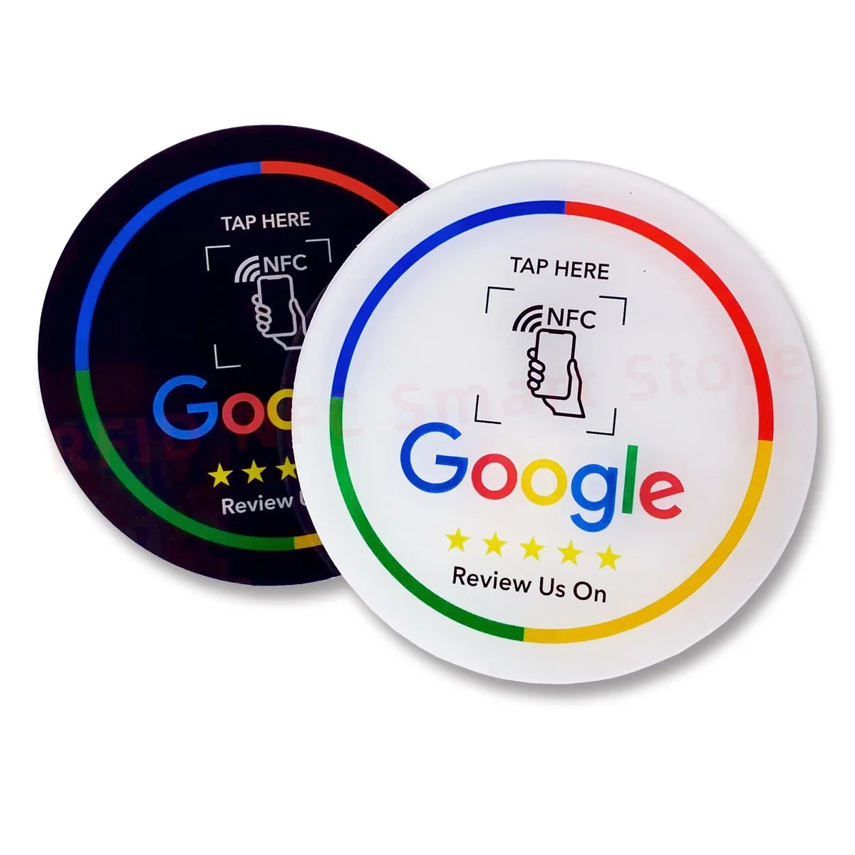 nfc tag 13.56Mhz Programmable Google Review Card NFC station table NFC Google Reviews display bending card standing bracket