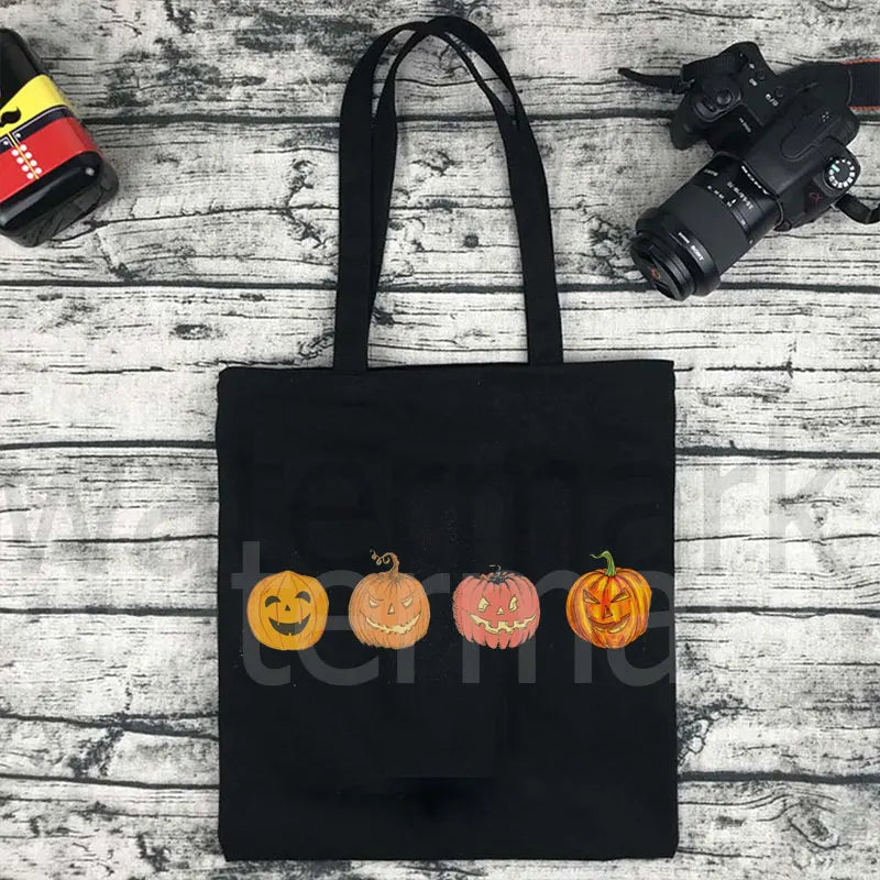 It's The Most Wonderful Time of The Year Halloween Tote Bag Halloween Pumpkin Spooky Shopper Shopping Bag Totes supermarket bag