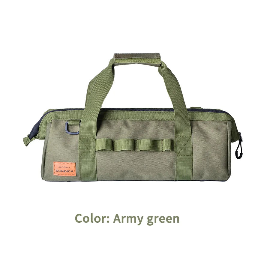Camping Tool Storage Bag, Large-Capacity Tool Kit, Can Be Hung With a Climbing Buckle, High Toe Nail, Five Colors to Choose From