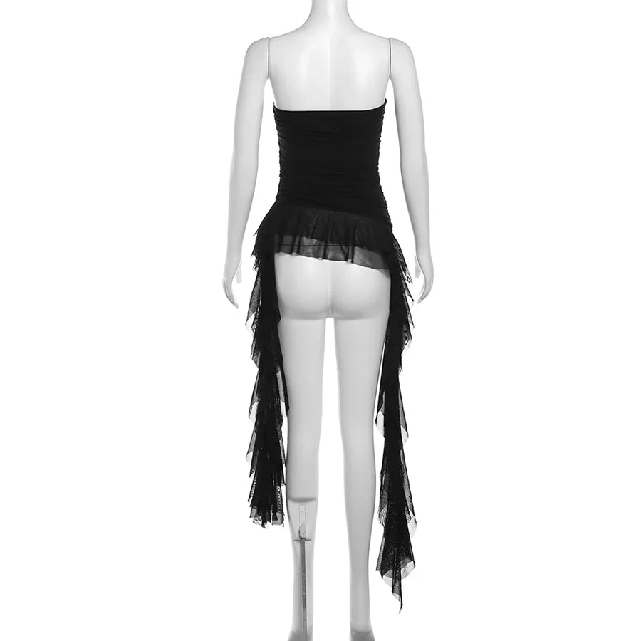 Nibber 2024 Spring New Solid Color Sweet Gentle Cute All-match High Street Travel Sexy Cool Women Chest Wrap ruched Tassel Vest