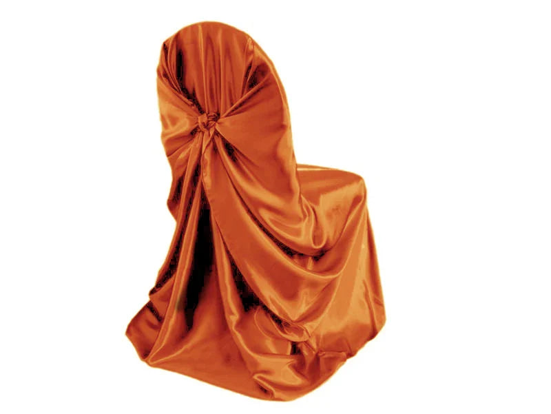 BITFLY Self Tie Satin Chair Covers Wedding Banquet Party Decoration Annual Dinner Supplies Universal Home Decor