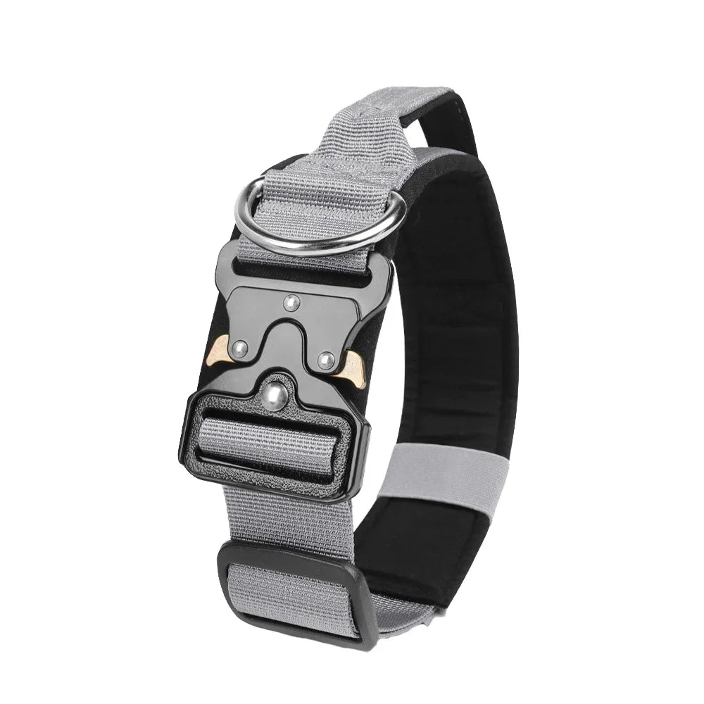 Tactical Dogs Collars with Handle Heavy Duty Military Dog Collar for Medium Large Dogs Collar with Quick Release Pets Collar