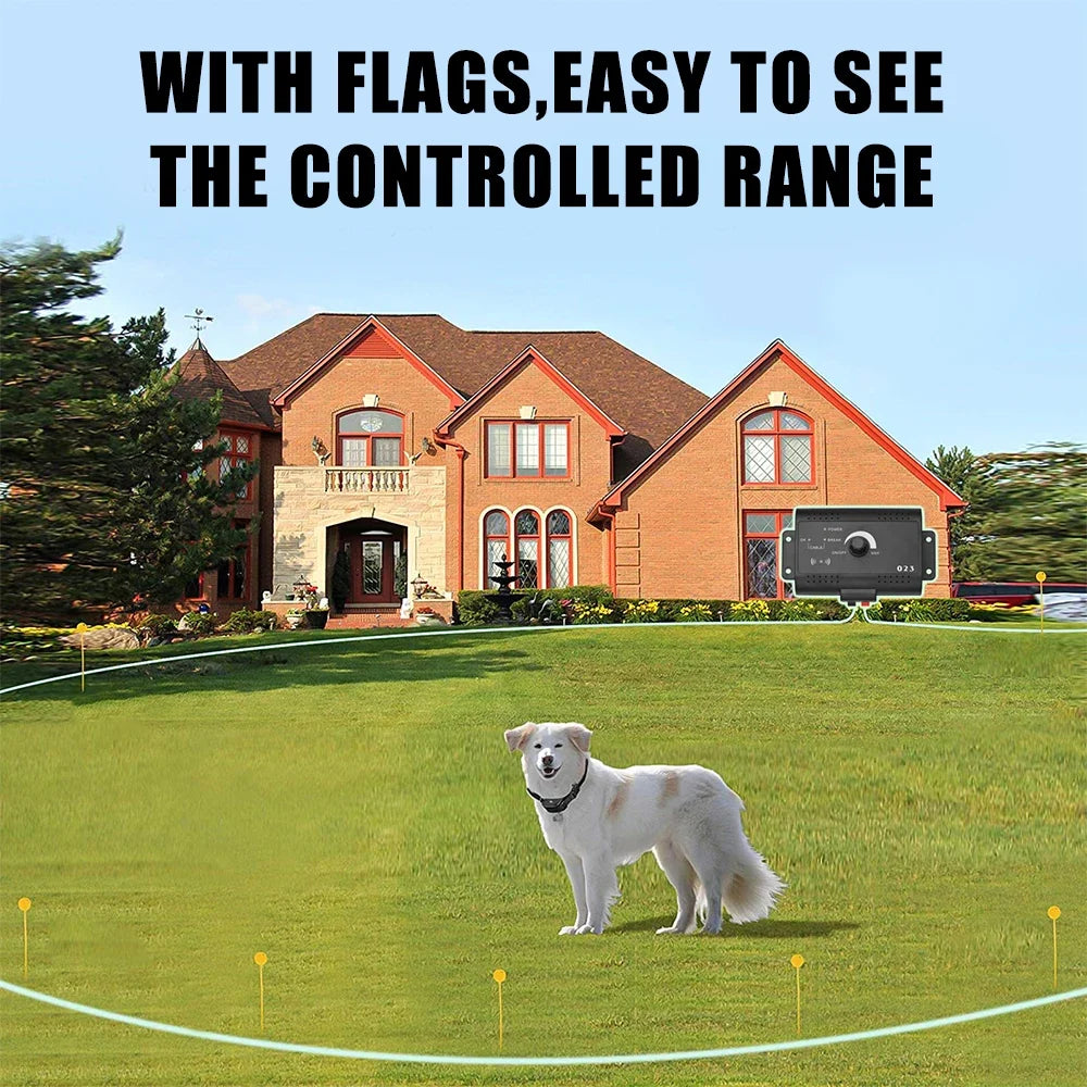 Electric Dog Fence Waterproof Electronic Pet Fence System Containment Pet Accessories Sound Shocked Collar Dog Training Collar