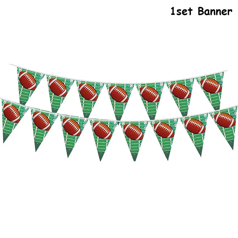 Rugby Themed American Football Disposable Tableware Supplies Sports Birthday Party Male Single Party Baby Shower Ceremony Decor