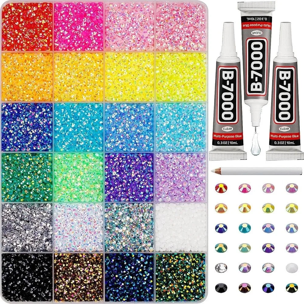 Multicolor Resin Rhinestone Kit Sparkling DIY Decoration Jelly Rhinestones Diamond Art Bedazzling Rhinestones