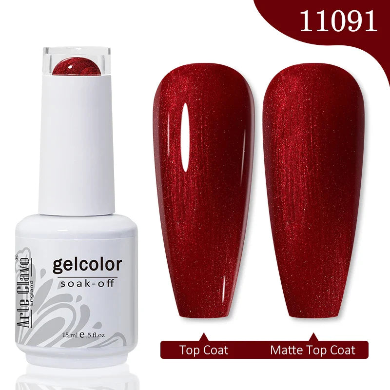 Arte Clavo Autumn Winter Series Jelly Gel Nail Polish 15ml LED Nail Gel Hybrid Varnish Matt Top Base Coat Nail Art Gellak Primer