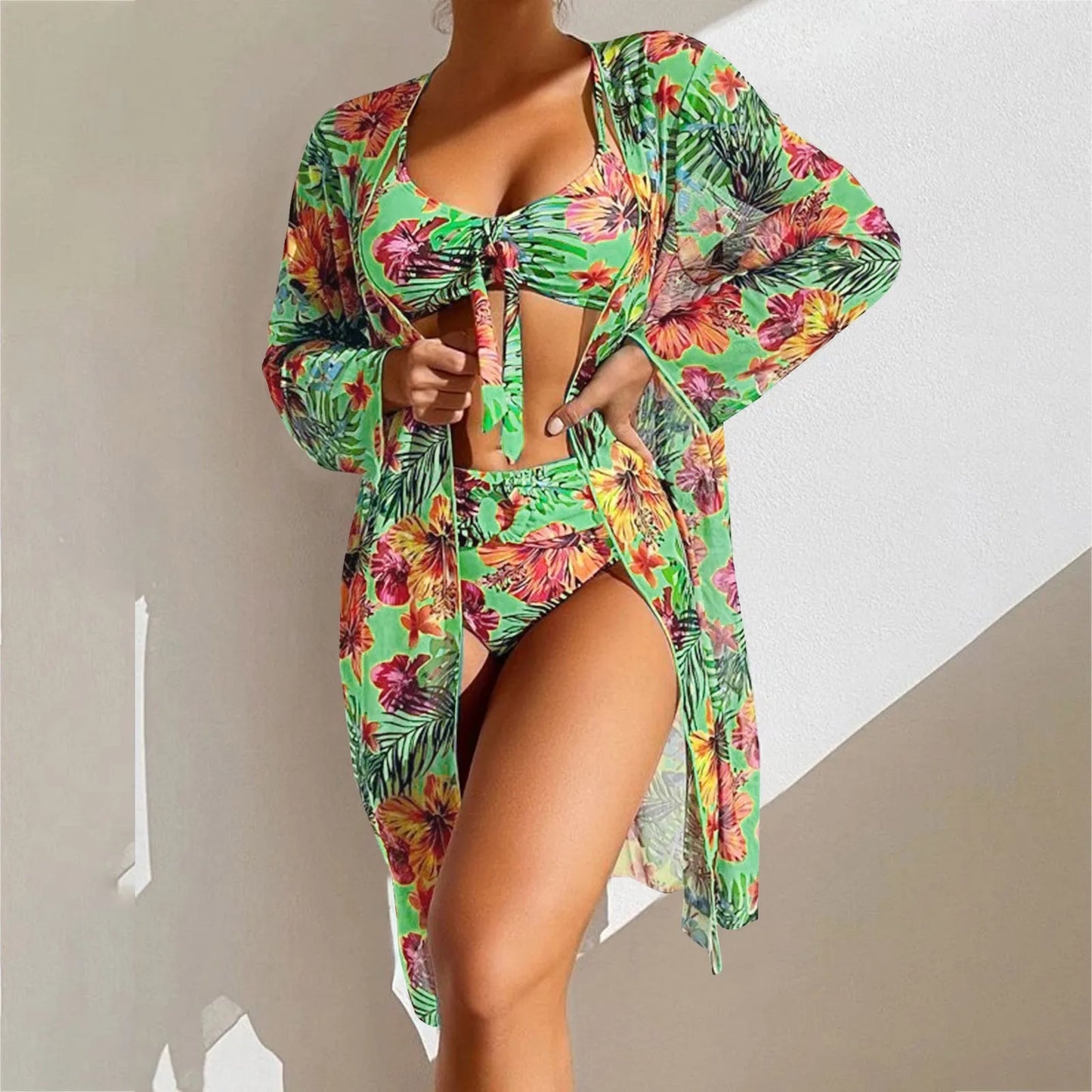 2025 Separate Swimsuits Tankini Set Female Swimwear Sports Beach Wear 3 Piece Bikini Set Cover Up Swimsuit With Shorts 비키니