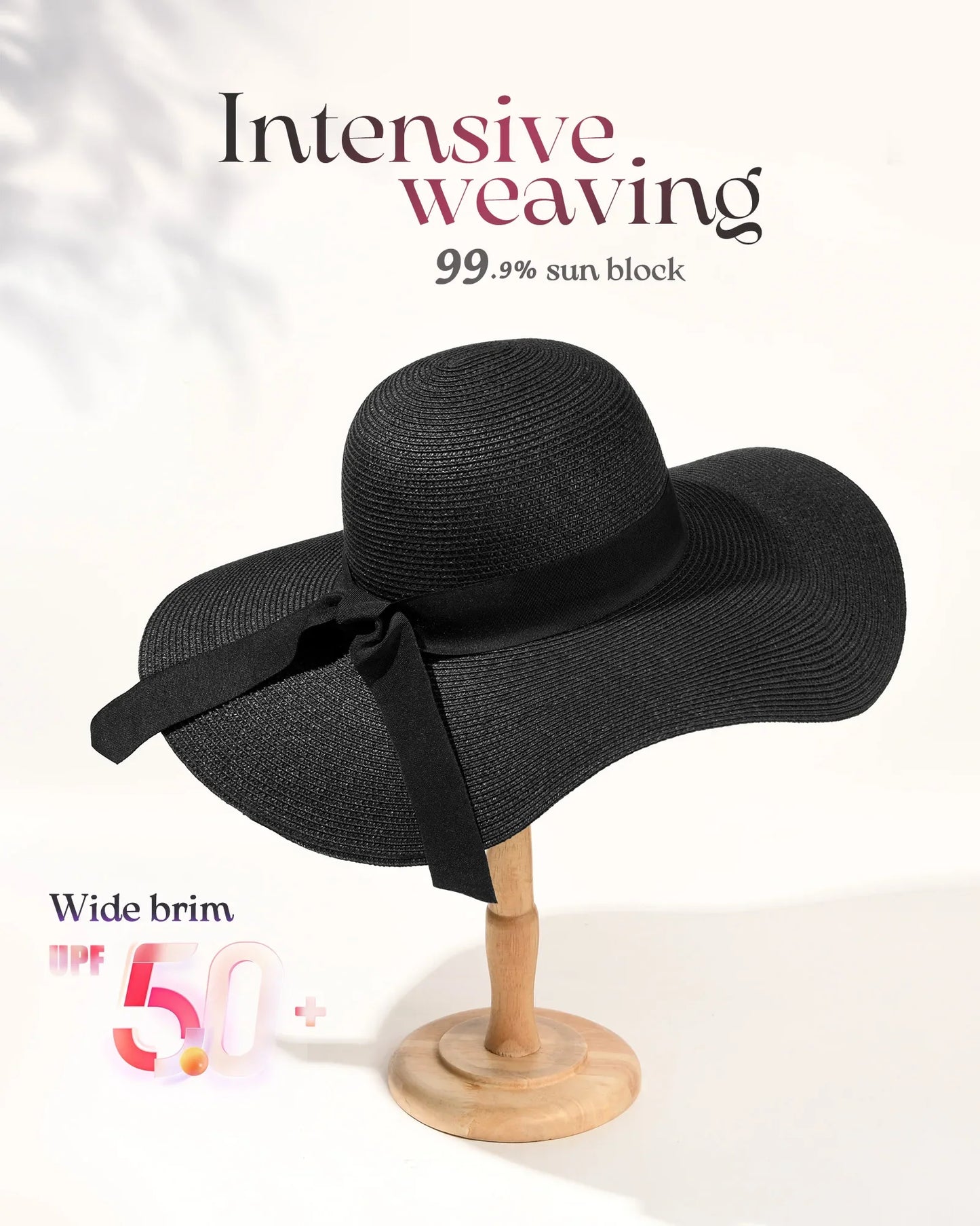 FURTALK Summer Beach Hat Women Large Straw Hat Big Brim Sun Hats UV Protection Foldable Roll Up Floppy Cap chapeu feminino 2020