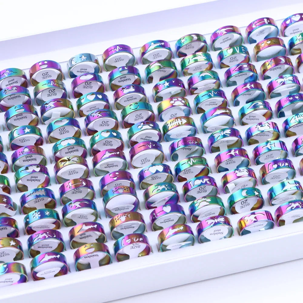 10/20/30/50pcs Classic Fashion Stripe Hollow Colorful Sticker