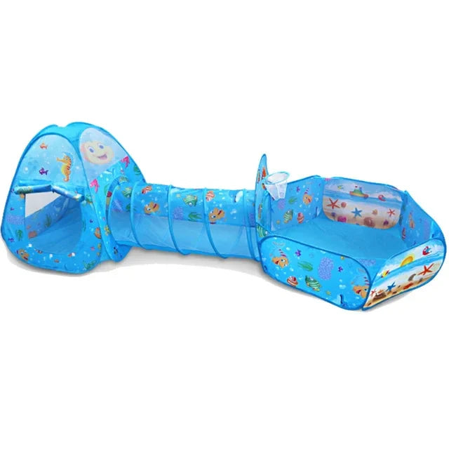 3 In 1 Children Ball Pool Baby Ballon Playpen Portable Kids Tent Ball Pit Crawling Tunnel Kid Playground Yard Rooom Pool Gift
