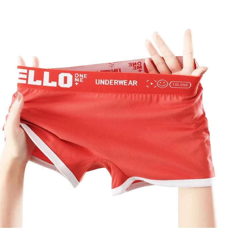3pcs Set Womens Cotton Boyshorts 45-80kg Boxer Shorts Comfortable Underwear for Women Girl Student Breathable Soft Sexy Panties