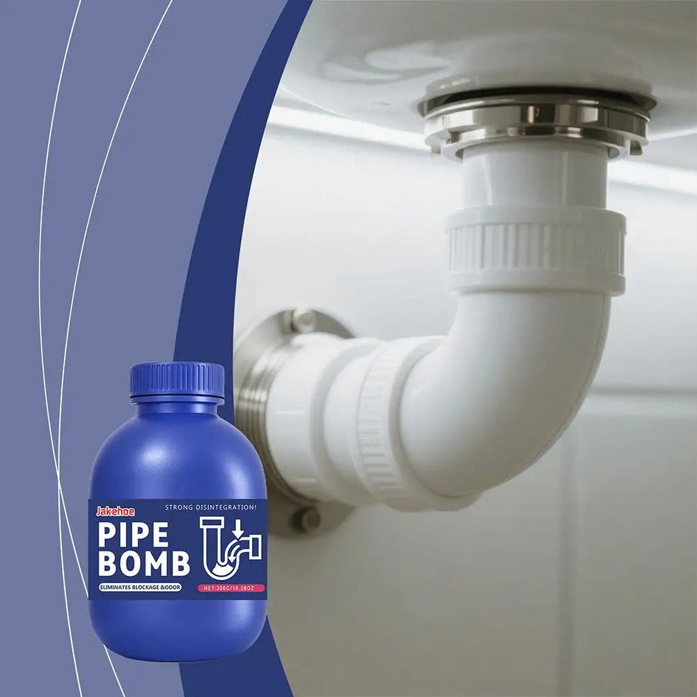 300g Powerful Drain Cleaner Fast Acting Pipe Unblocker, Remove Hair ,Grease, Food Waste, for Kitchen Sink Bathroom Shower.