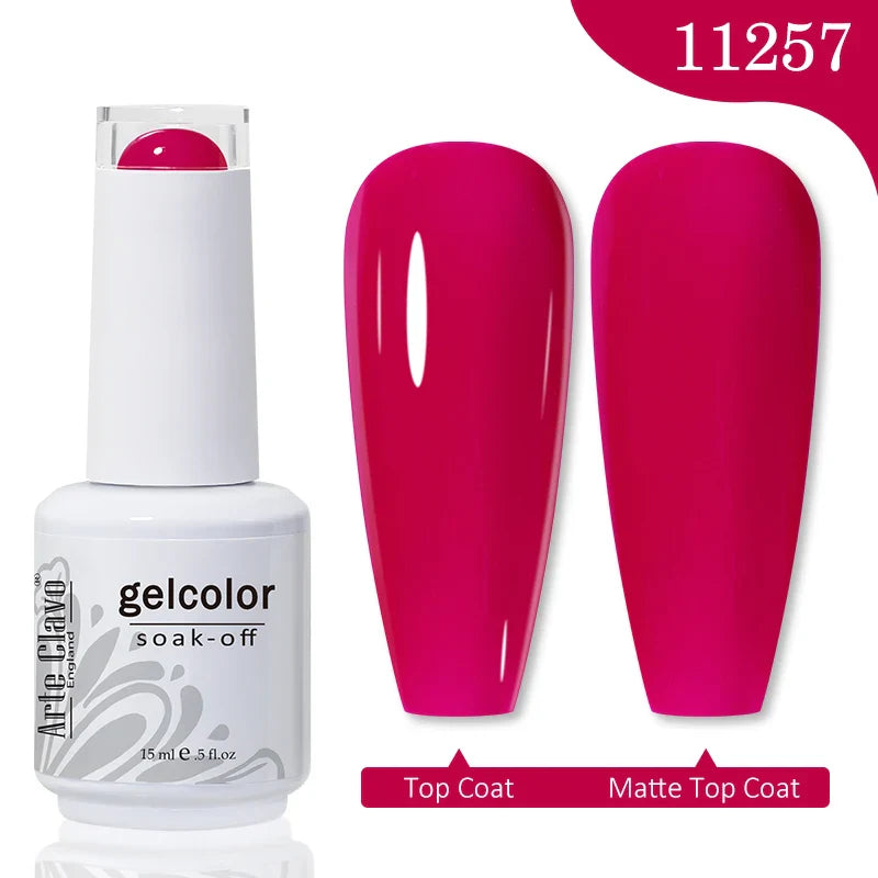Arte Clavo Autumn Winter Series Jelly Gel Nail Polish 15ml LED Nail Gel Hybrid Varnish Matt Top Base Coat Nail Art Gellak Primer