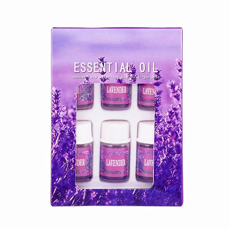 6pcs 3ml Essential Oil For Home Car Humidifier Diffuser Aromatherapy Oils 6 Kind 3ml Natural Fragrance Spa Perfumed Solution