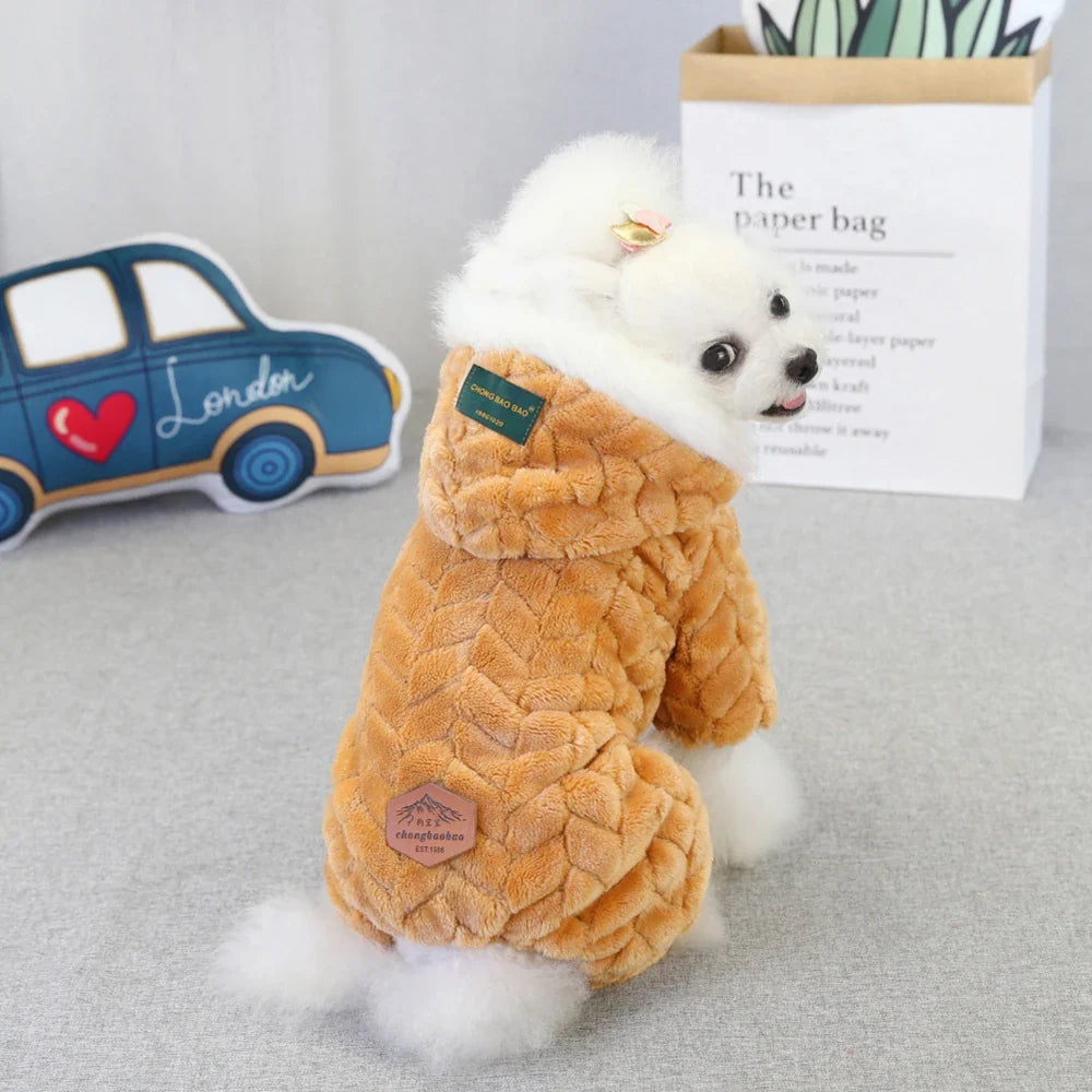 Pet Dog Clothes Winter Warm Fleece Dogs Jumpsuits Pet Clothing for Small Dogs Puppy Cats Hoodies Jacket Chihuahua Yorkshire Coat