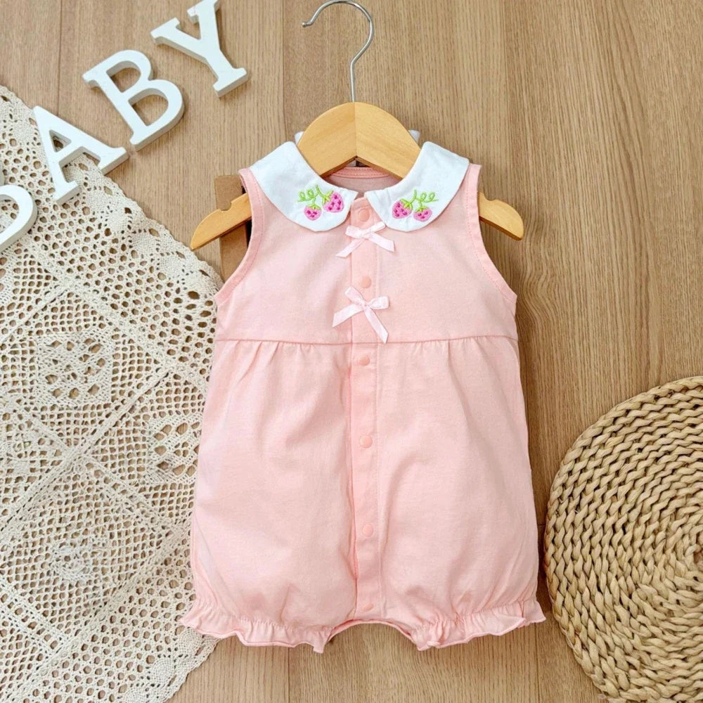 3-18 Month Baby Summer Clothes Rompers Girls Overalls Short Sleeve