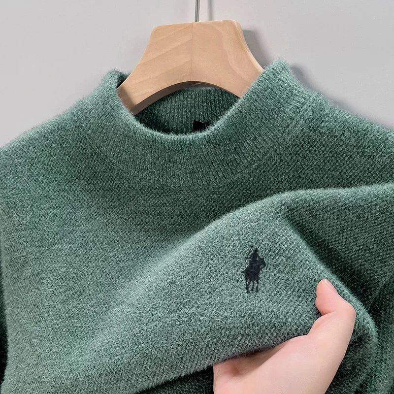 High end brand velvet sweater, men new designer fashion  embroidery pullover