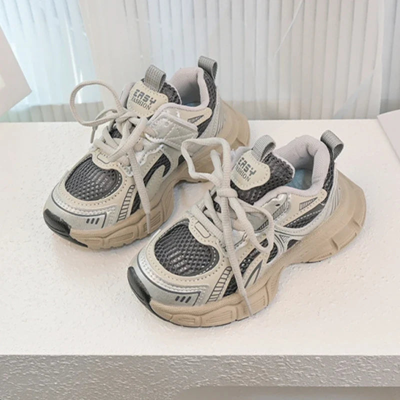 Spring Autumn New Kids Sneakers for Girls Fashion Lightweight Boys Sports Shoes School Causal Children Basketball Shoes Unisex