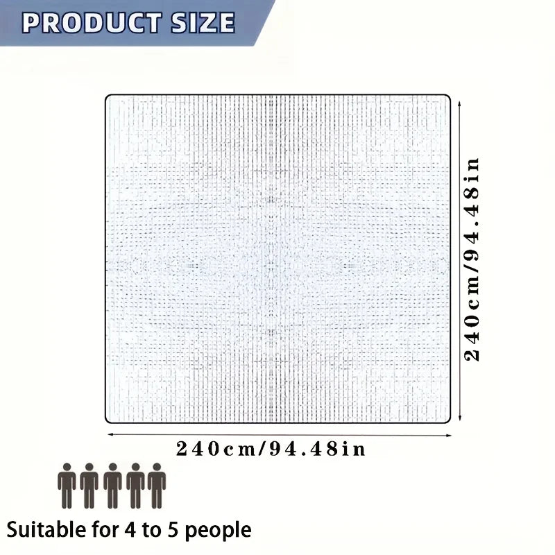 Camping Mat Waterproof Large Foldable Silver Blue Four Season Moisture Proof Easy Clean Picnic Beach Park Outdoor Hiking Travel