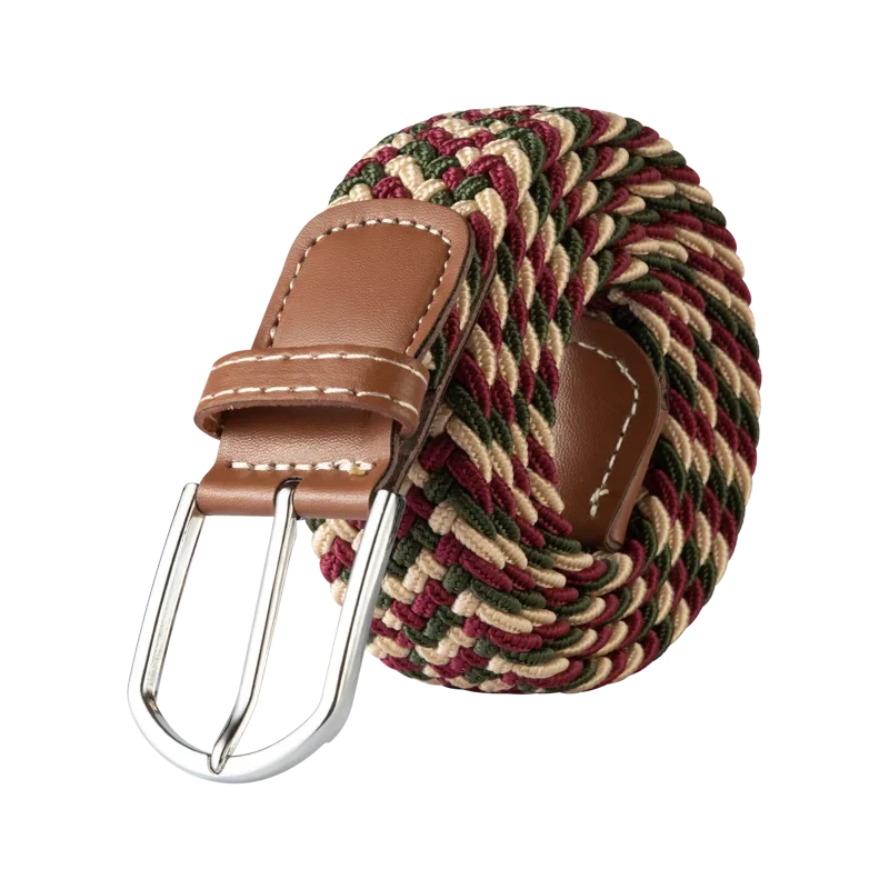 Black Female Casual Knitted Pin Buckle Men Belt Woven Canvas Elastic Expandable Braided Stretch Belts for Women Jeans Belts Belt