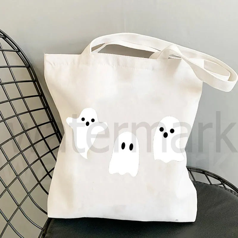 It's The Most Wonderful Time of The Year Halloween Tote Bag Halloween Pumpkin Spooky Shopper Shopping Bag Totes supermarket bag