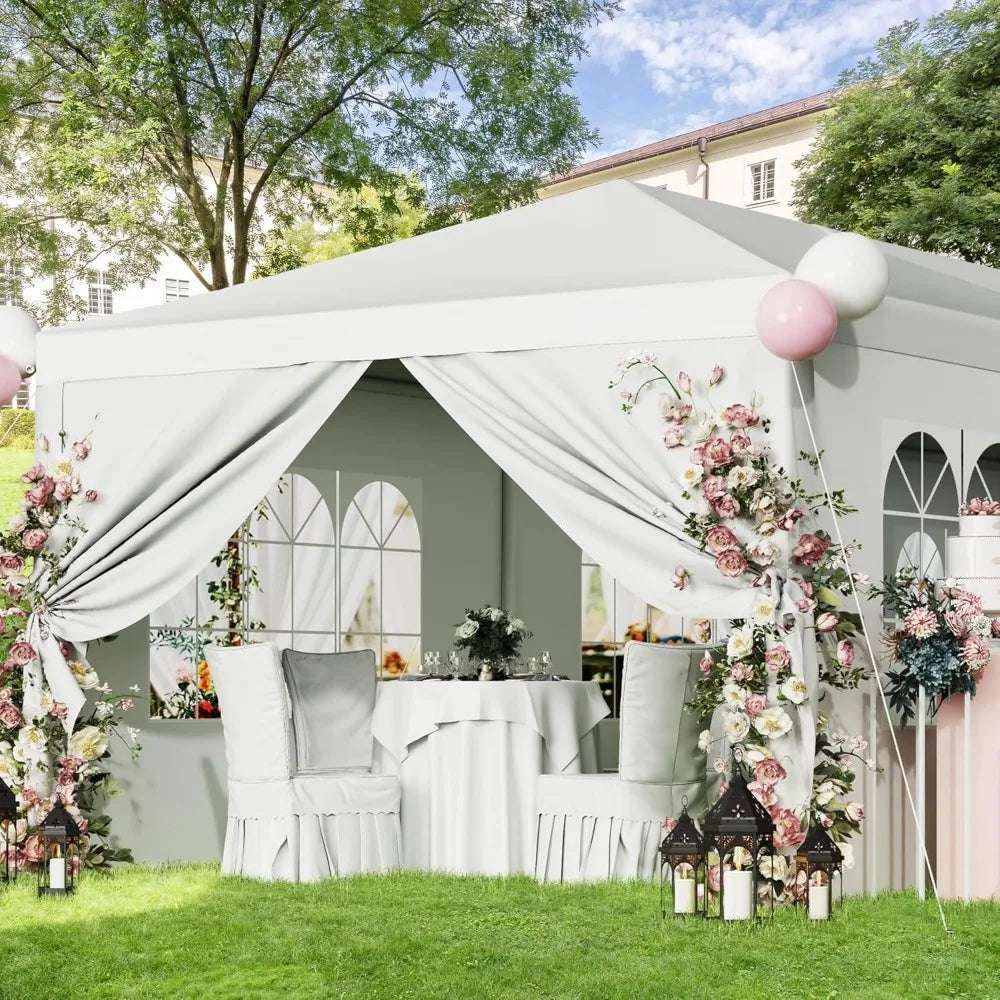 Party Tent 10'x30' Outdoor Wedding Canopy Tents with Removable Sidewalls Heavy Duty Event Booths Waterproof Gazebo Shelter