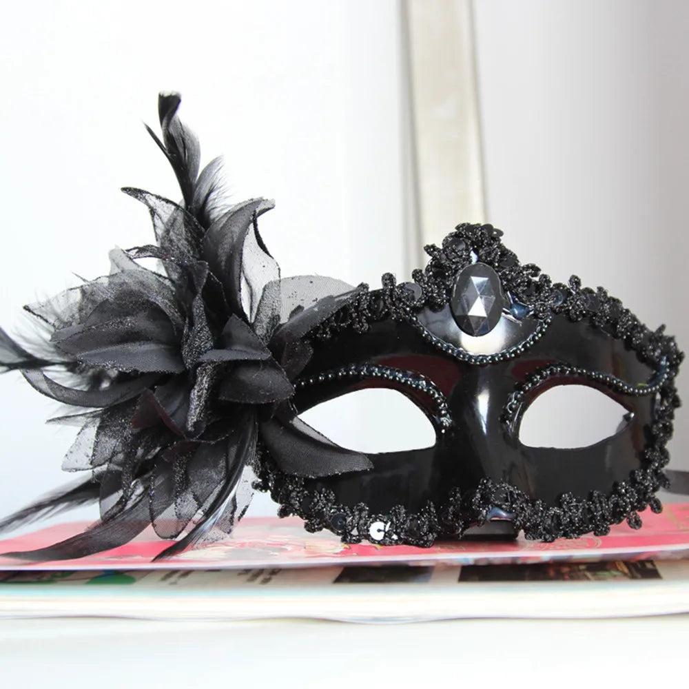 Party Mask Feather Masks Venetian Masquerade Halloween Indian Mask Cosplay Women Eye Masque Bar Nightclub Maske Ball Face
