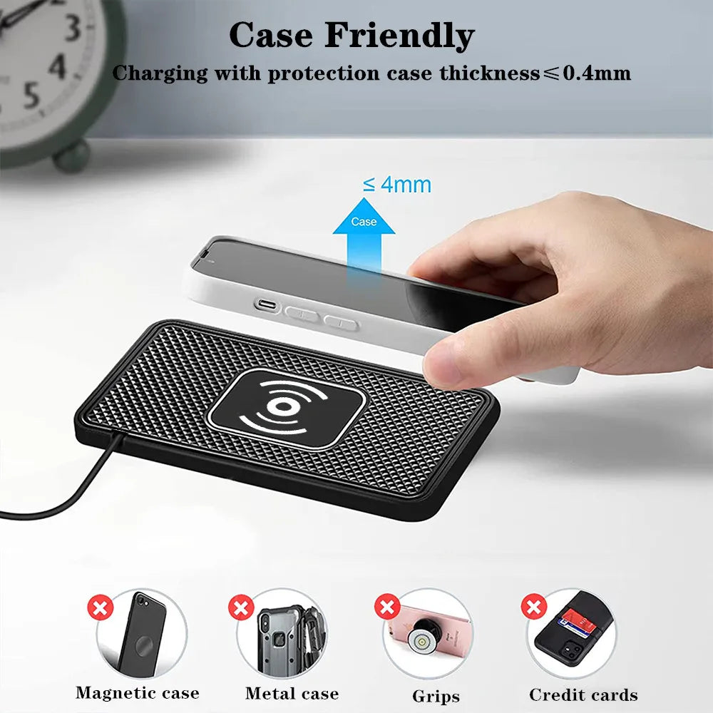 Wireless Charger for Iphone 16 15 15 Pro Max 14 13 12 X Samsung S24 S23, Wireless Car Charger