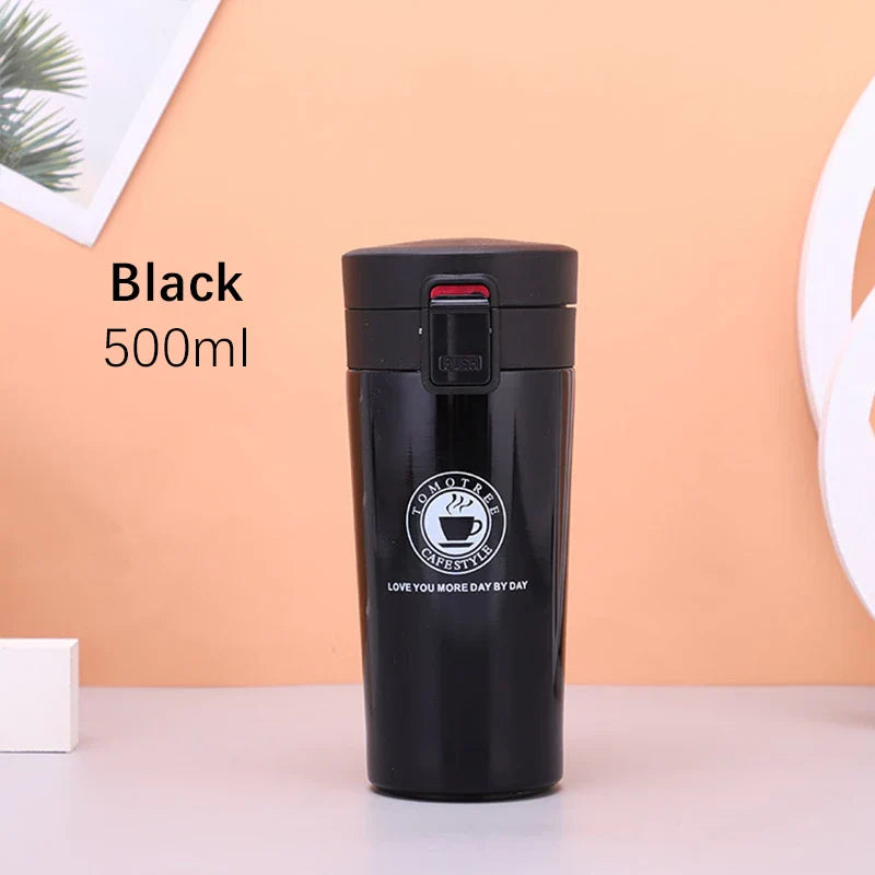 500ml water bottle Thermos Coffee Mug Double Wall Stainless Steel Tumbler Vacuum Flask Bottle Thermo  Travel Free Shipping