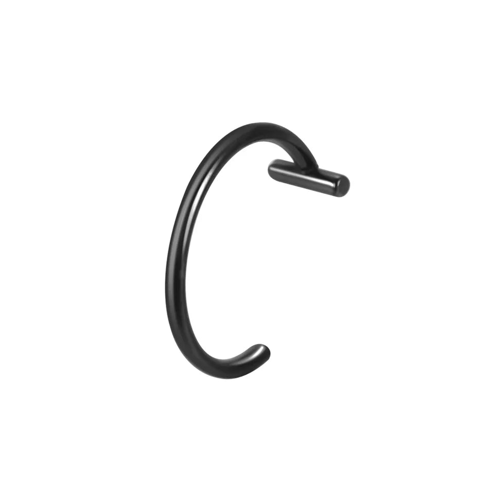 1PC Stainless Steel Fake Nose Ring Hoop Septum Rings Non-Pierced C
