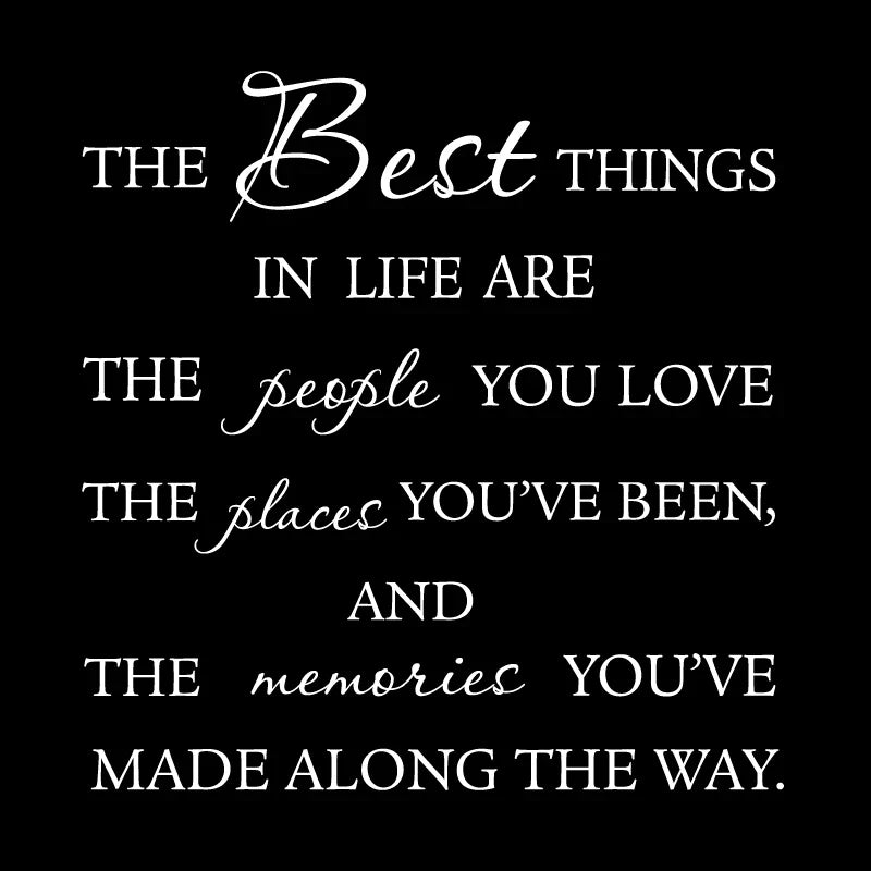 The Best Things In Life Vinyl wall decals ~ Love Memories Wall Quote Home Art Vinyl Decal Sticker ,Free shipping large size new