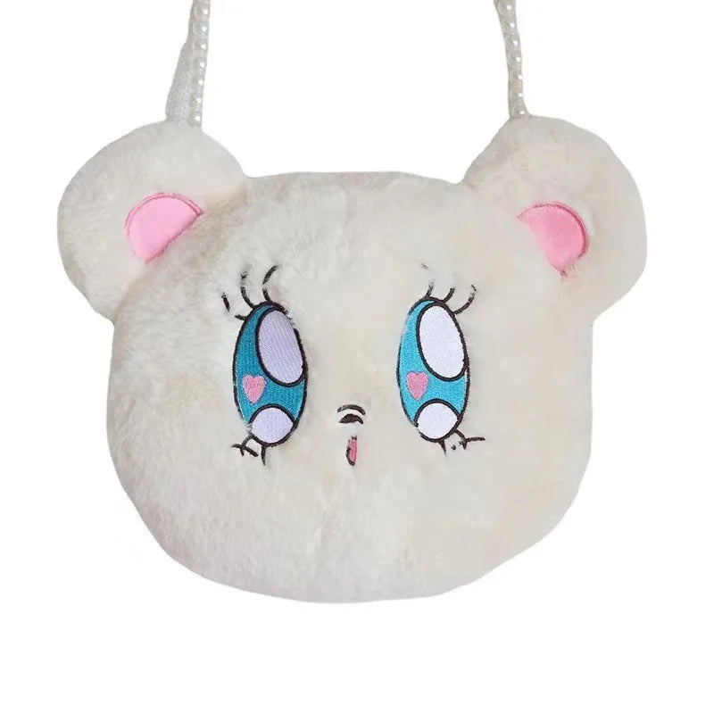Kawaii Bear Plush Backpack Cute Throw Pillow Toy Children Animal Cartoon School Bag Birthday Chrismas Dolls Gift For Girls Decor