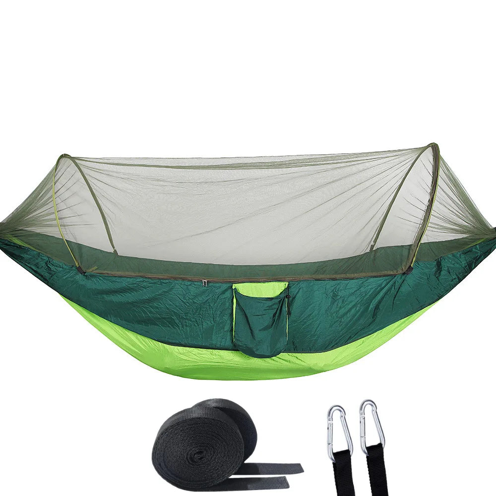 2-In-1 Camping Hammock with Mosquito Net 1.6lbs Ultralight Parachute