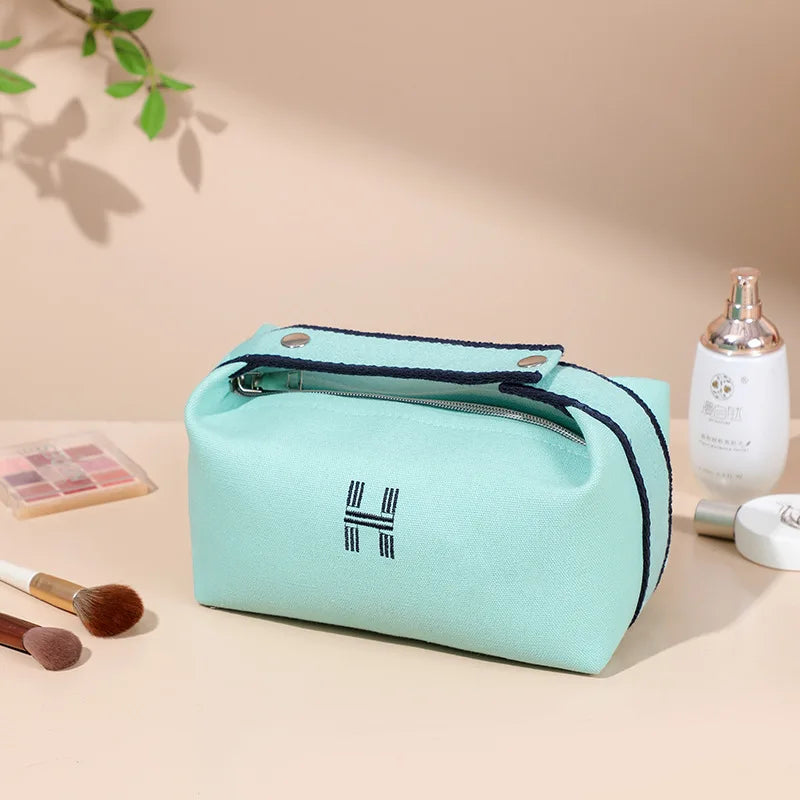 Travel Large Bag Storage Organize Beauty Canvas Waterproof Cosmetic Portable Dustproof Bag Handbag MakeUp Case Female Wash Kit