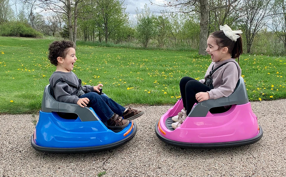12V Car, Electric Kids Bumper Car for Toddlers 1.5-5 w/Remote Control, 3 Speeds - Purple