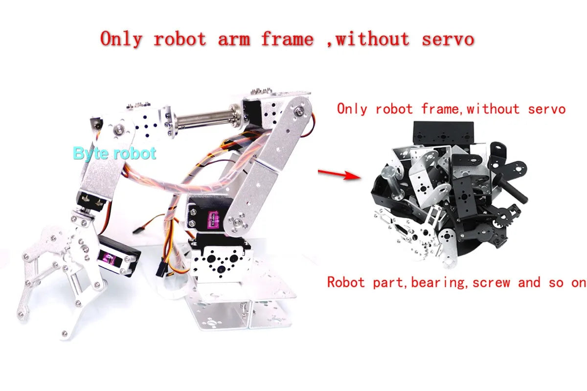 Robotic Arm Kit 6 Dof Programming Robotic Arm DIY kit for Arduino Raspberry Pi Robot For UNO/ESP32 Open Source Code and Tutorial