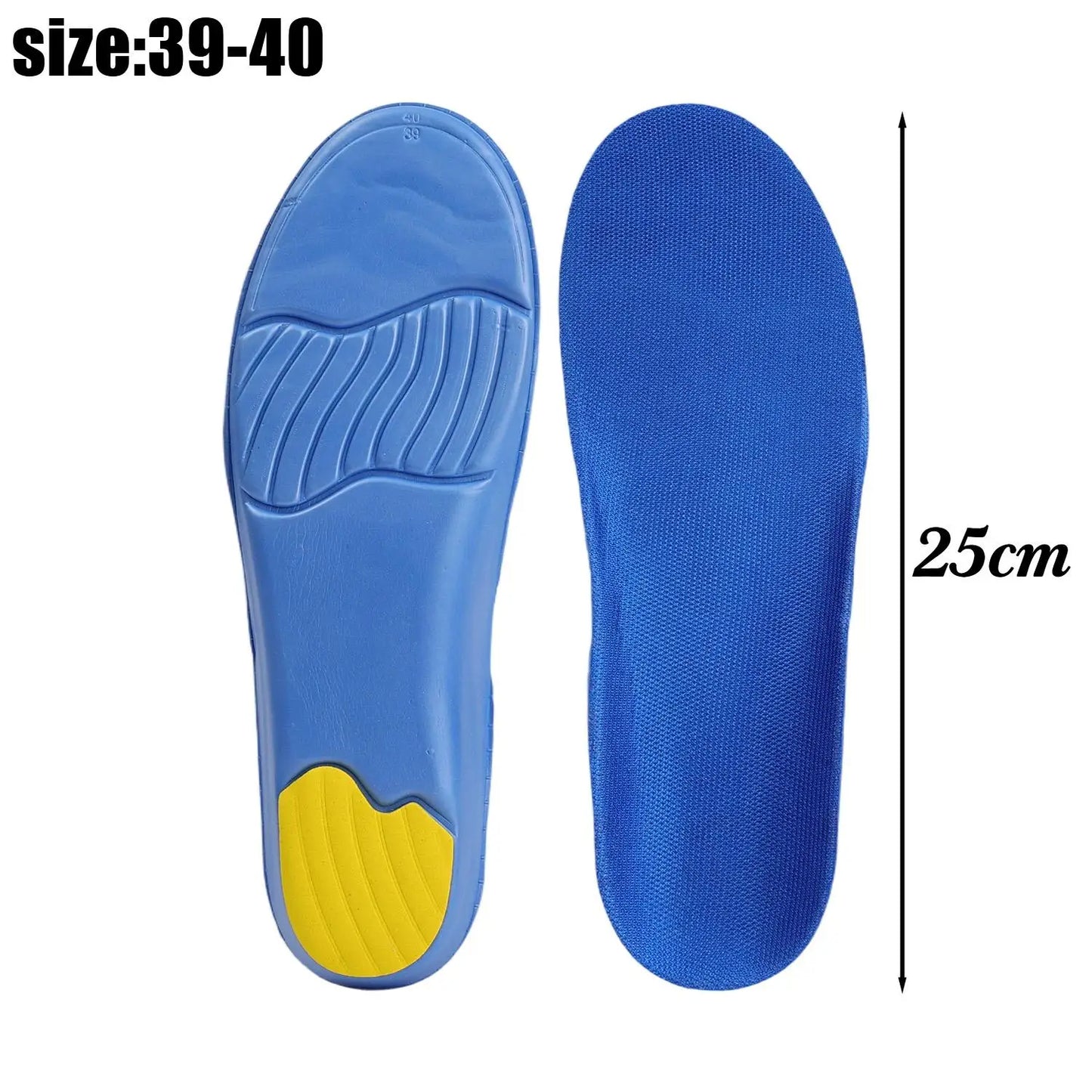 Arch Support Insoles Plantar Fasciitis Relief Orthotic Inserts Shock Absorption EVA Gel for Running Sports Shoes Work Foot Pain