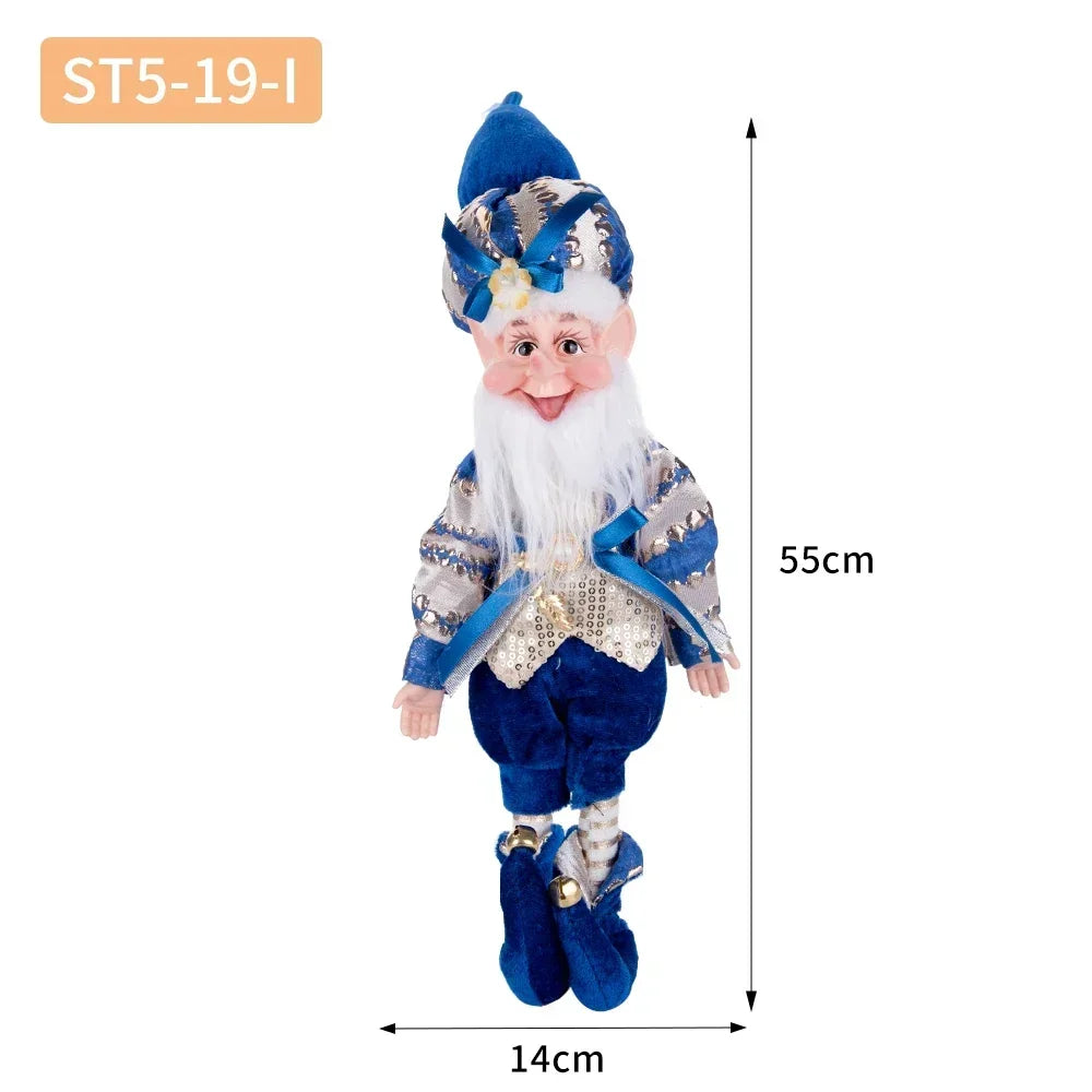 2024 New Christmas Elf Plush Toy Home Decor Couple Elves Holiday Dolls Toy New Year Gift Kids Room Decoration Navidad Natal Xmas