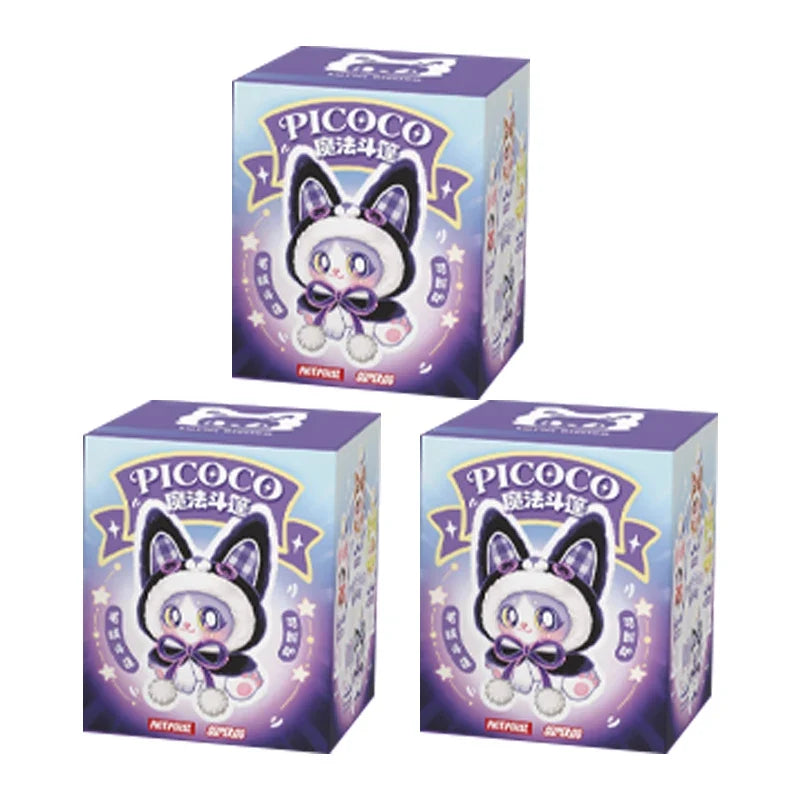 Supergg Picoco V2 Magic Lucky Cloak Cat Plush Pendant Blind Box Series Kitten Modeling Toys Ornament Mystery Box Surprise Gifts