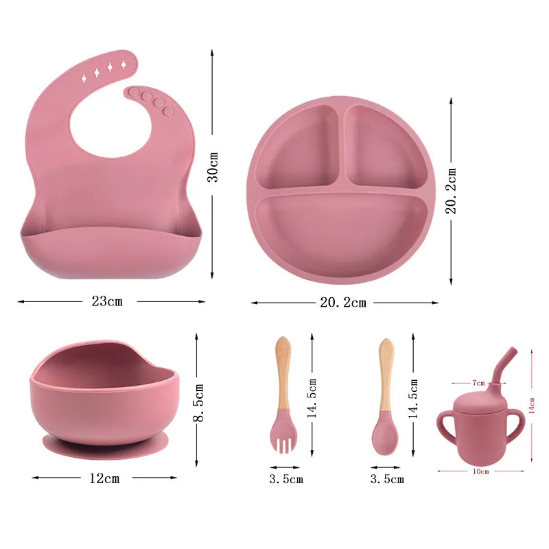 EtherealBe Children's Silicone Tableware Set - 8 Pieces