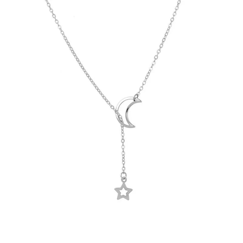 NK607 New Punk Fashion Minimalist Two Leaves Pendant Clavicle Necklaces For Women Jewelry Gift Tassel Summer Beach Chain Collier