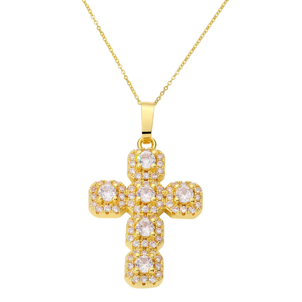 Juya 18K Real Gold Plated Micro Pave Zircon Butterfly Horse Bees Cat Leopard Pendant Necklace For Women Birthday Christmas Gift